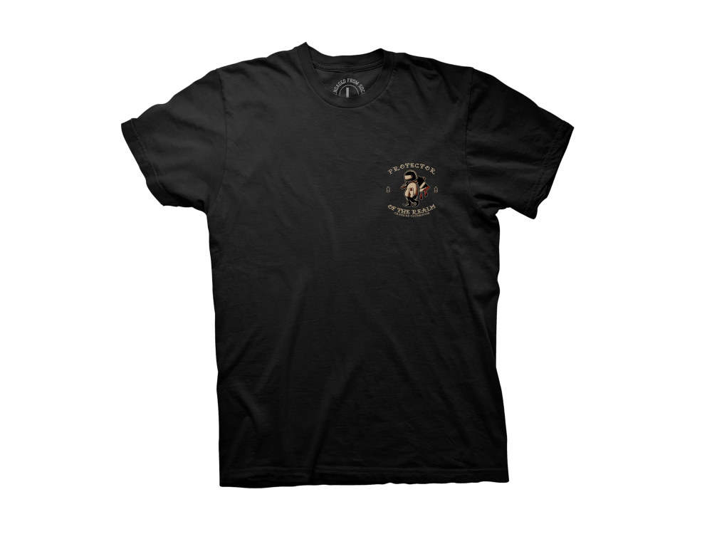 Crooked Clubhouse Black Protector Short Sleeve Tee - V-Twin Apparel