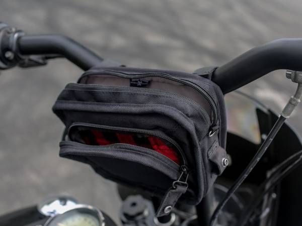 Handlebar Bag - Black Cordura. - Image 4