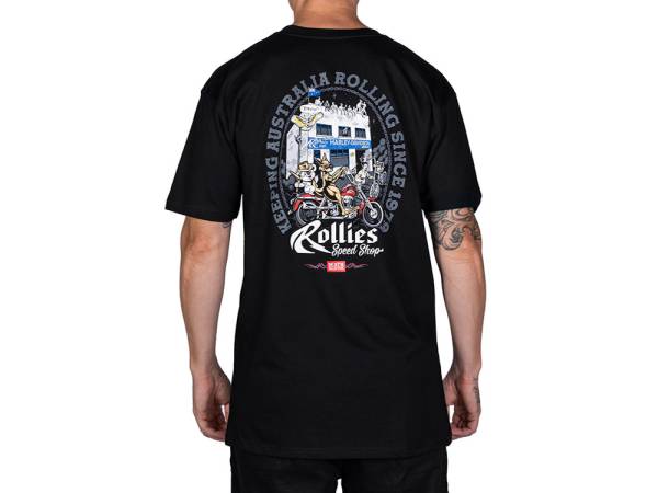 Death Collective Rollies Australia Day T-Shirt - Black. Large