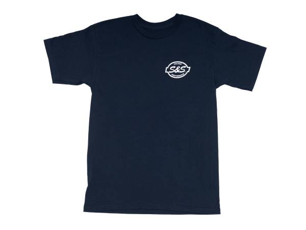 S&S Cycle Performance Parts Navy T-Shirt - Medium. - Image 3