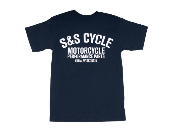 S&S Cycle Performance Parts Navy T-Shirt - Medium.