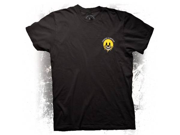 Crooked Clubhouse Black Have A Nice Ride Short Sleeve Tee. Large.