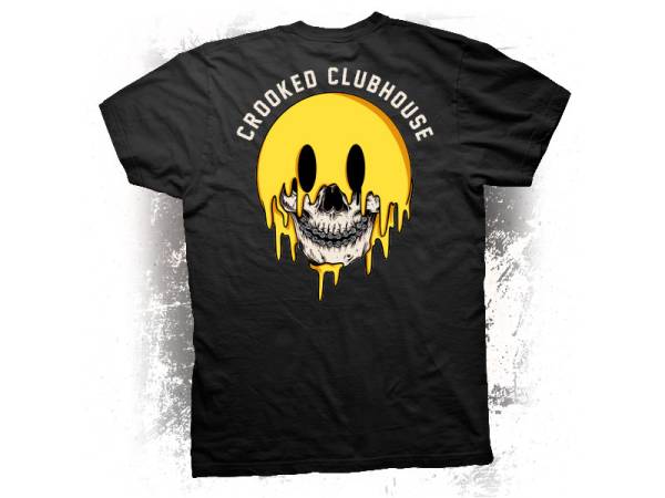 Crooked Clubhouse Black Have A Nice Ride Short Sleeve Tee. Large. - Image 2