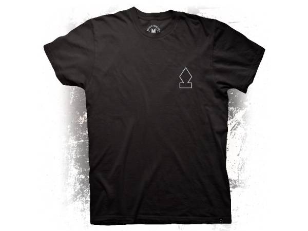 Crooked Clubhouse Black Madra Short Sleeve Tee. Large.