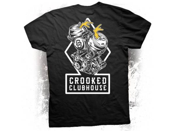 Crooked Clubhouse Black Beer Run Short Sleeve Tee. X-Large. - Image 2