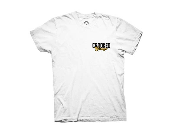 Crooked Clubhouse White Eagle Race Short Sleeve Tee. Medium. - Image 2