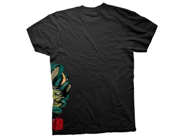 Crooked Clubhouse Black Gassed Short Sleeve Tee. Large. - Image 2