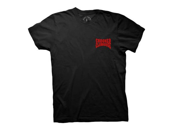 Crooked Clubhouse Black Grim Reaper Short Sleeve Tee. Medium. - Image 2