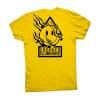 Crooked Clubhouse Yellow Happy Short Sleeve Tee. Large.