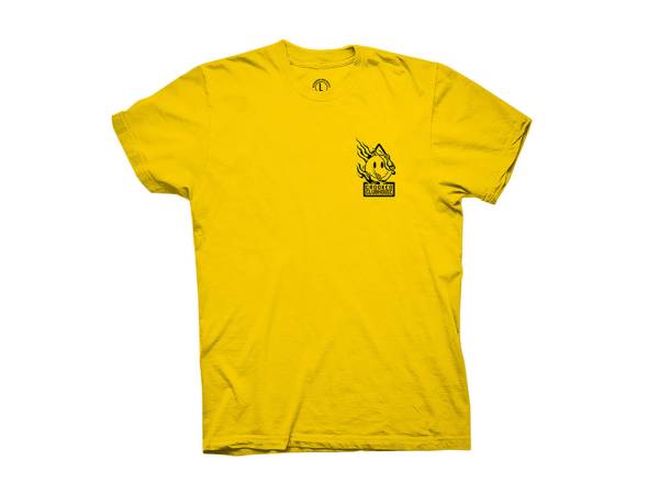 Crooked Clubhouse Yellow Happy Short Sleeve Tee. X-Large. - Image 2