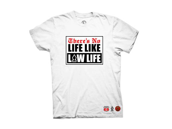 Crooked Clubhouse White Low Life 3 Short Sleeve Tee. Large.
