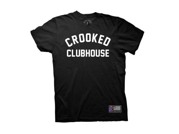 Crooked Clubhouse Black NCA Short Sleeve Tee. Large. - Image 2