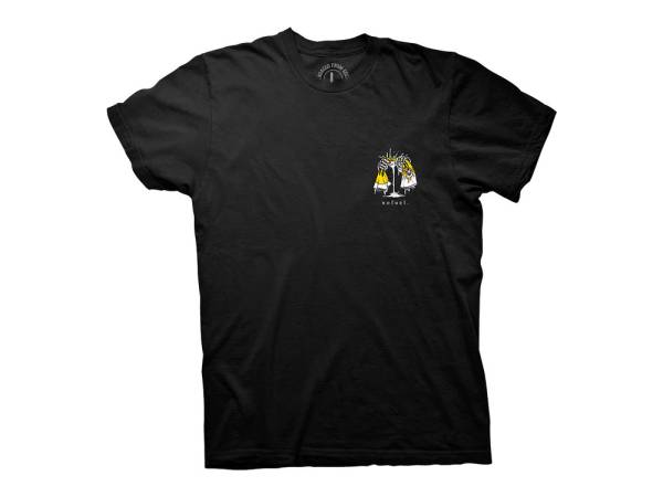 Crooked Clubhouse Black No Fuel No Glory Short Sleeve Tee. Medium. - Image 2