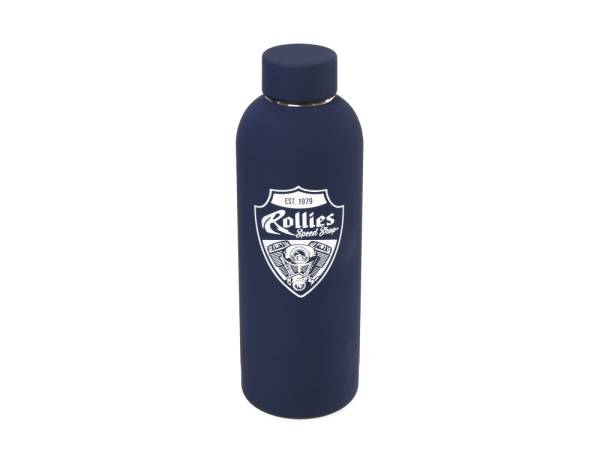 Navy Blue Rollies Stainless Steel Double Wall Water Bottle - 500ml