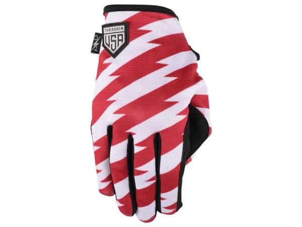 Red & Blue, Stars & Bolts Stealth Gloves - Size Small - Image 2