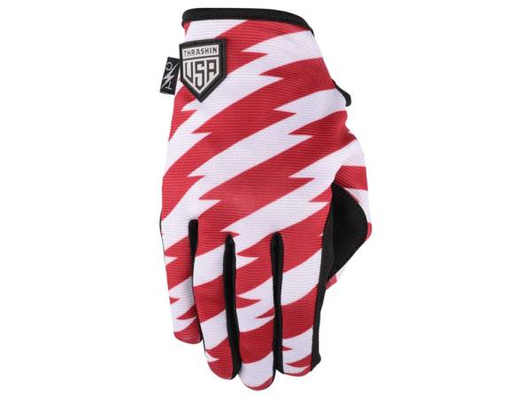 Red & Blue, Stars & Bolts Stealth Gloves - Size Medium - Image 2