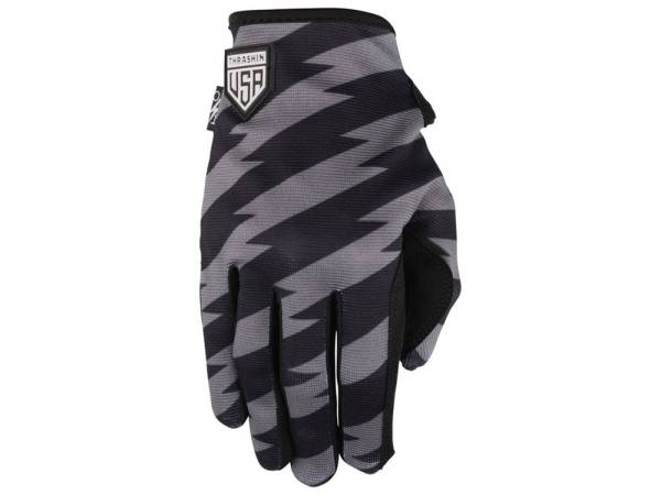 Black & Grey, Stars & Bolts Stealth Gloves - Size Small - Image 2