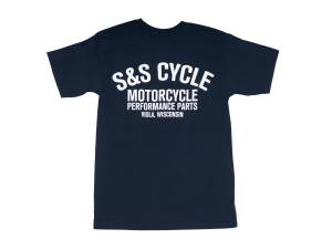 S&S Cycle Performance Parts Navy T-Shirt - Medium.