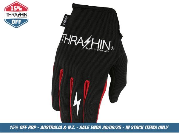 Black & Red Stealth Gloves - Size X-Large.
