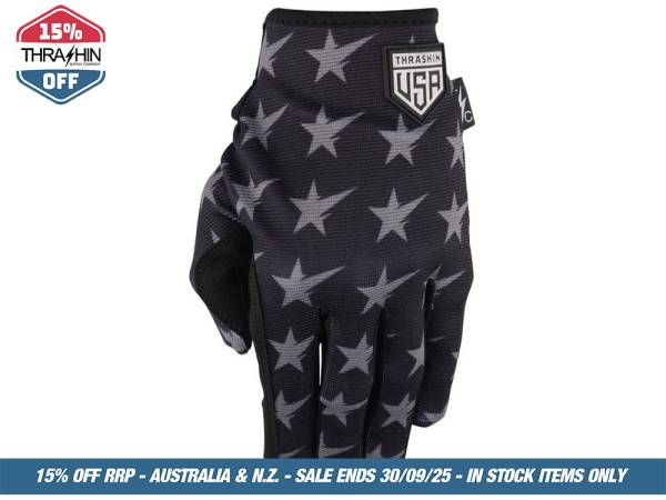 Black & Grey, Stars & Bolts Stealth Gloves - Size 2X-Large - Image 3