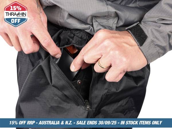 Large/X-Large, Mission Waterproof Rain Pants - Black - Image 2