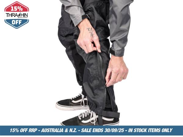 2X-Large/3X-Large, Mission Waterproof Rain Pants - Black - Image 3