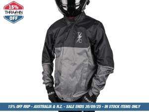 Large Mission Rain Jacket V2 - Black & Grey