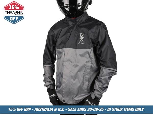 X-Large Mission Rain Jacket V2 - Black & Grey