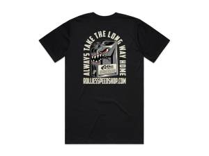 Large Rollies Long Way Home Black T-Shirt