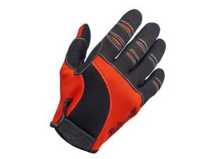 Orange & Black Moto Gloves