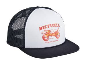 Biltwell Tiger Trucker Cap - Black & White - Biltwell Helmets