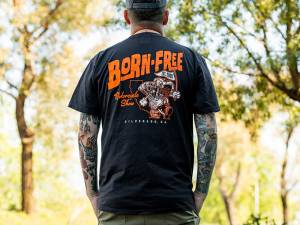 Born Free Knuckle Buddy Black T-Shirt