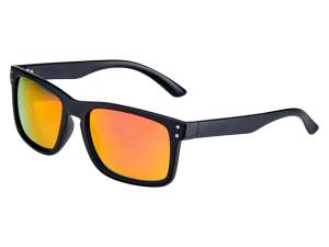 Ramblr Sunglasses - Black Frame with Red Mirror Lens - Biltwell Helmets